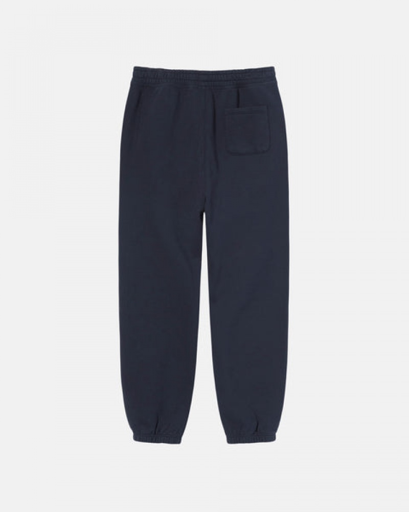 Navy Men's Stussy Overdyed Stock Logo Sweatpants Bangkok | Thailand KFS-4527