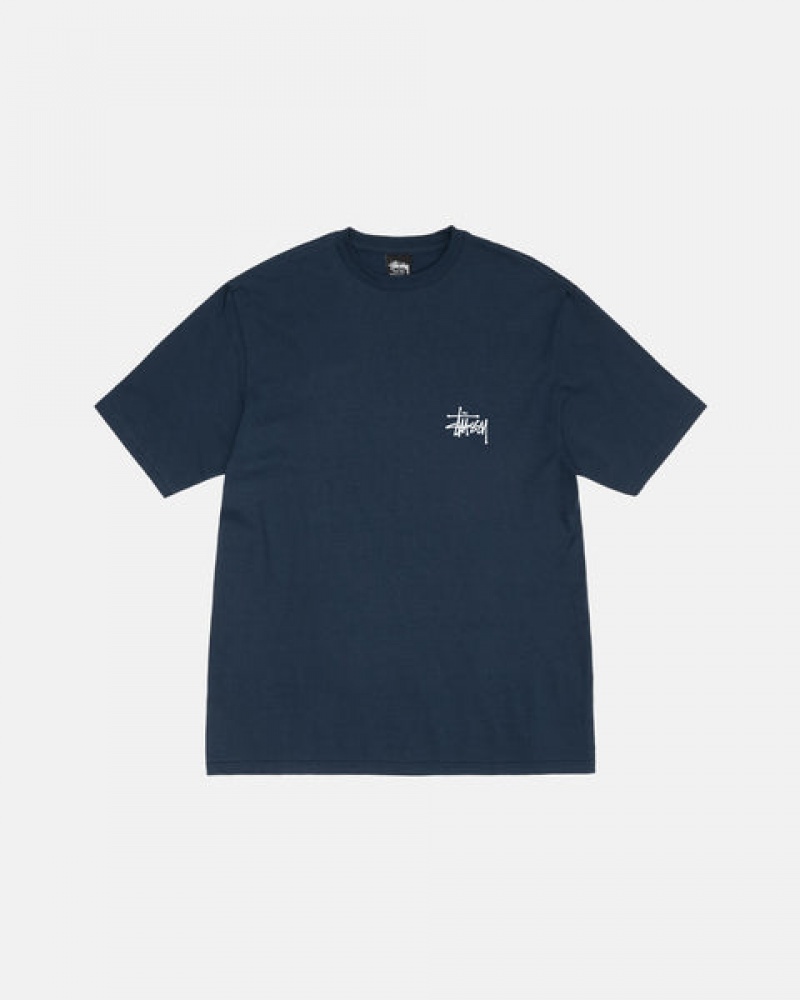 Navy Women's Stussy Basic Stussy Tees Bangkok | Thailand CRY-3719