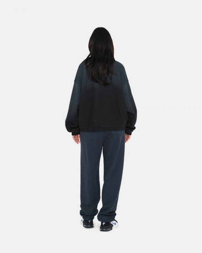 Navy Women's Stussy Overdyed Stock Logo Sweatpants Bangkok | Thailand KVH-3187