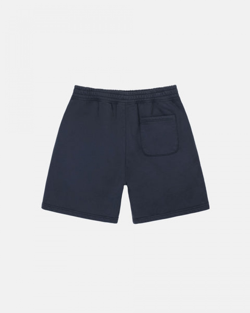 Navy Women's Stussy Overdyed Stock Logo Sweat Short Sweatshorts Bangkok | Thailand JRJ-0598