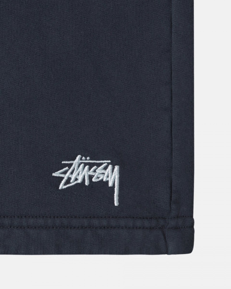 Navy Women's Stussy Overdyed Stock Logo Sweat Short Sweatshorts Bangkok | Thailand JRJ-0598