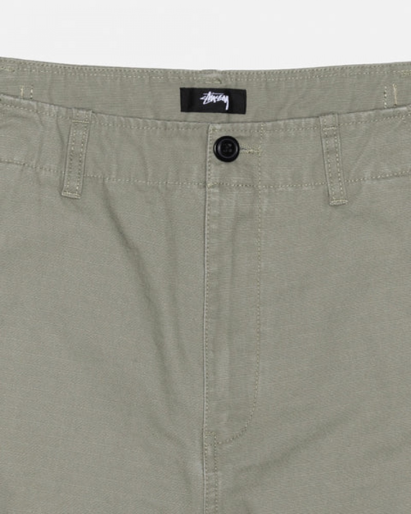 Olive Men's Stussy Surplus Cargo Ripstop Pants Bangkok | Thailand TVM-4816