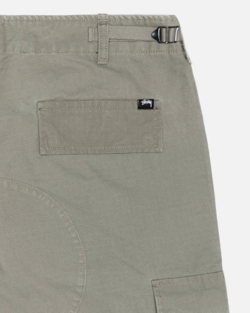 Olive Men's Stussy Surplus Cargo Ripstop Pants Bangkok | Thailand TVM-4816