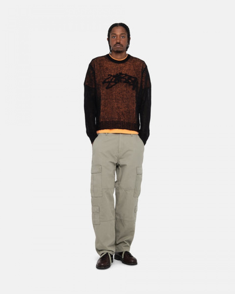 Olive Men's Stussy Surplus Cargo Ripstop Pants Bangkok | Thailand TVM-4816