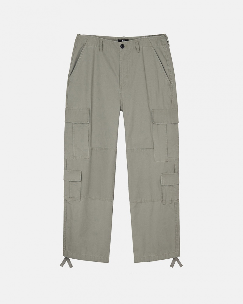 Olive Men\'s Stussy Surplus Cargo Ripstop Pants Bangkok | Thailand TVM-4816