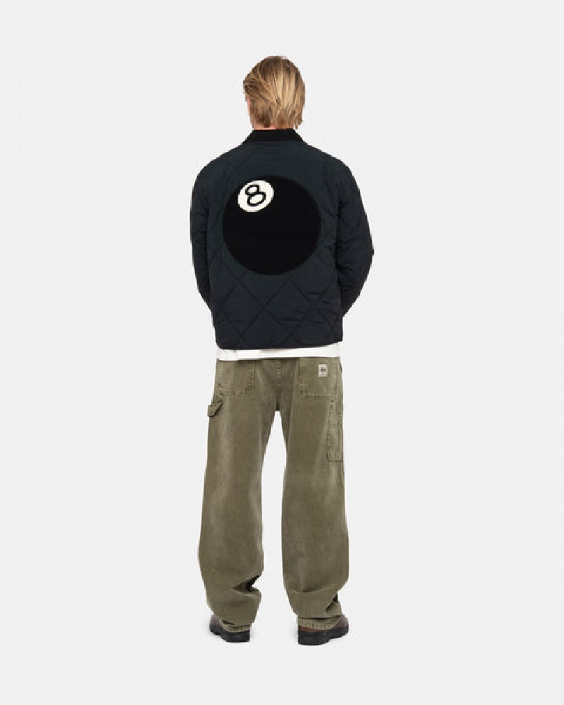 Olive Men's Stussy Work Pant Canvas Pants Bangkok | Thailand USL-7495