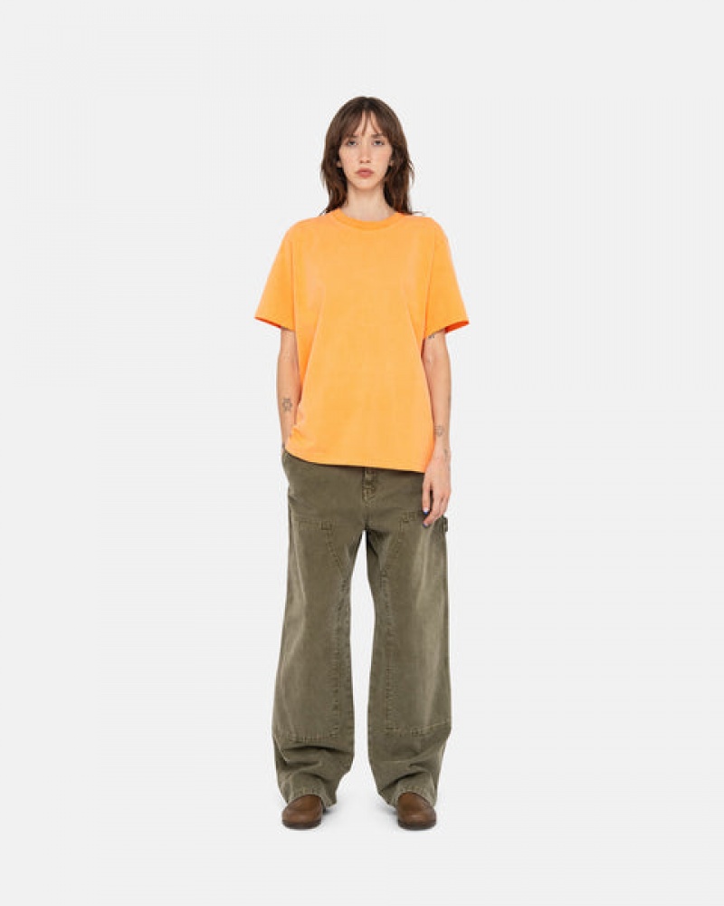 Olive Men's Stussy Work Pant Canvas Pants Bangkok | Thailand USL-7495