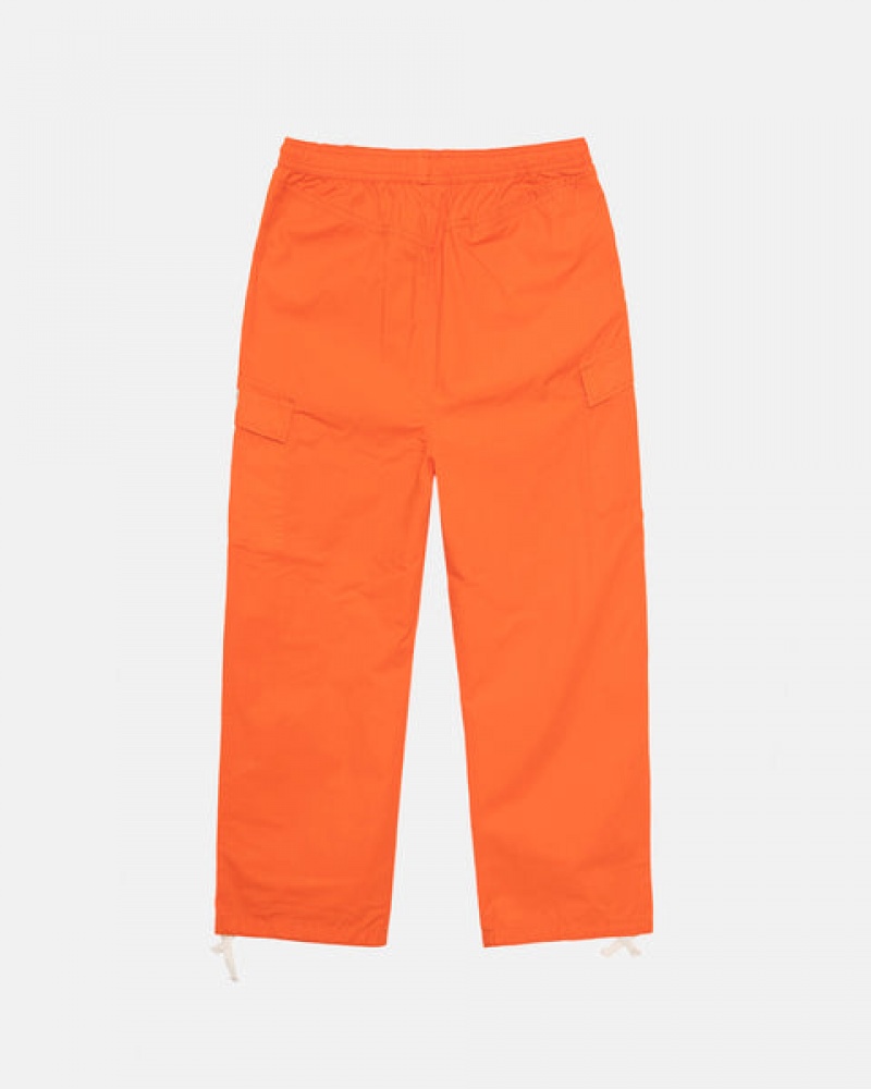 Orange Men's Stussy Ripstop Cargo Beach Pants Bangkok | Thailand PVI-1830