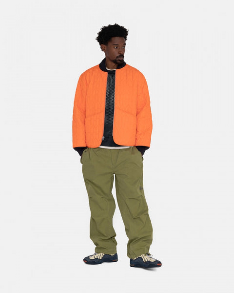 Orange Men's Stussy S Quilted Liner Jackets Bangkok | Thailand TJE-0371