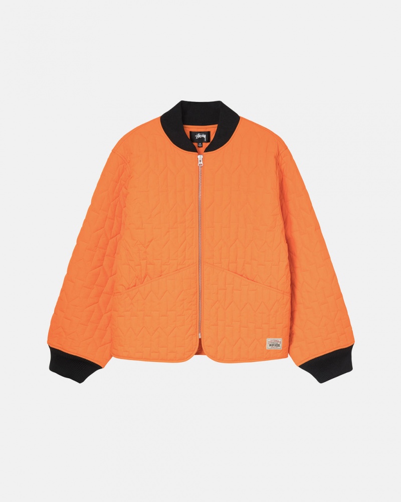 Orange Men\'s Stussy S Quilted Liner Jackets Bangkok | Thailand TJE-0371