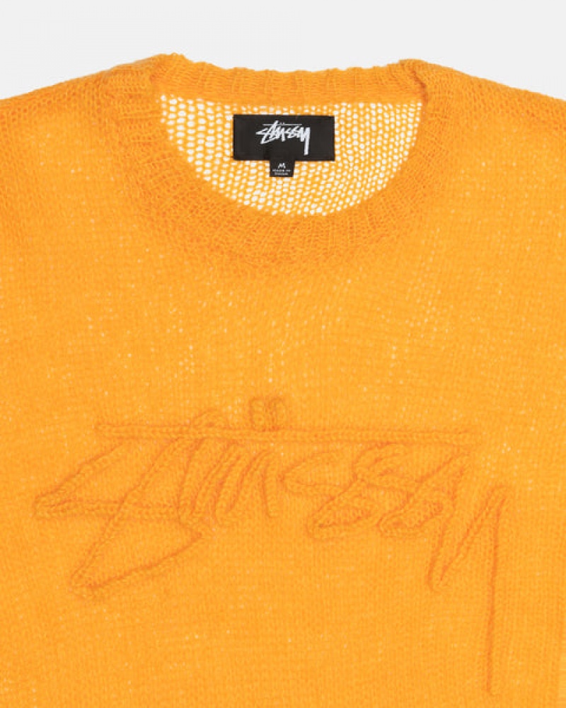 Orange Women's Stussy Loose Knit Sweaters Bangkok | Thailand BXZ-5953