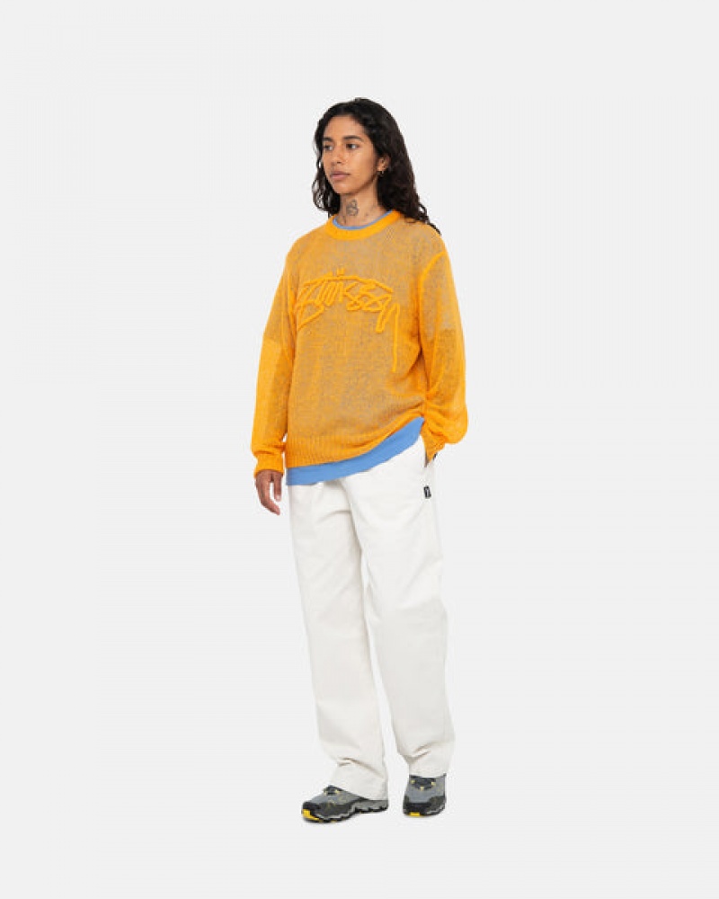 Orange Women's Stussy Loose Knit Sweaters Bangkok | Thailand BXZ-5953