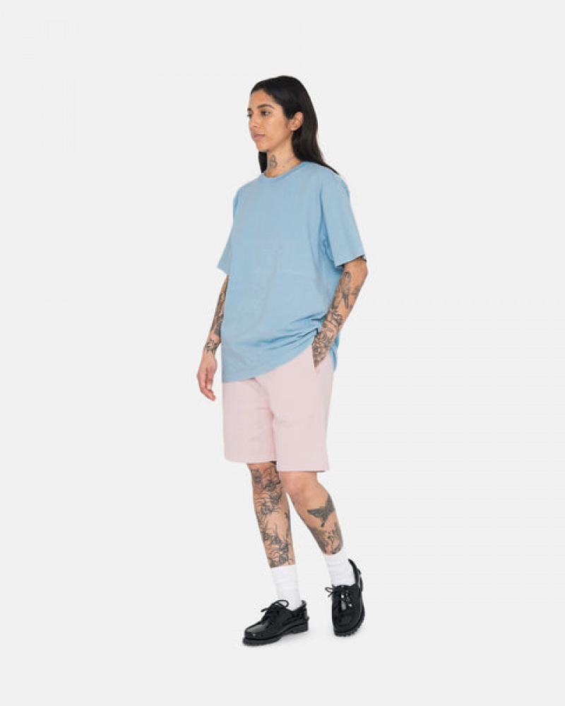 Pink Women's Stussy Overdyed Stock Logo Shorts Bangkok | Thailand EEZ-0075