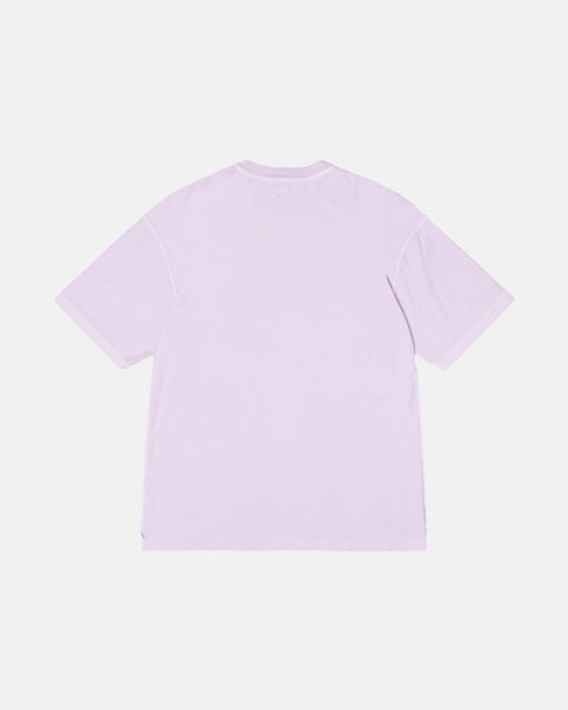 Purple Men's Stussy Pig. Dyed Inside Out Crew Tees Bangkok | Thailand XPM-7162