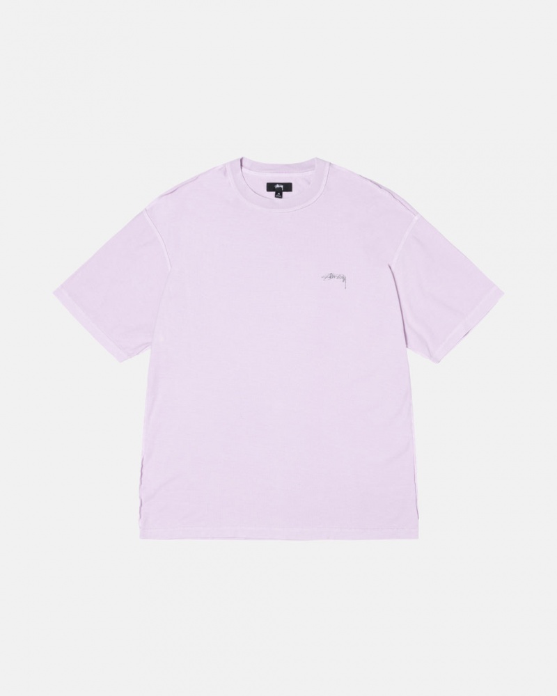 Purple Men\'s Stussy Pig. Dyed Inside Out Crew Tees Bangkok | Thailand XPM-7162