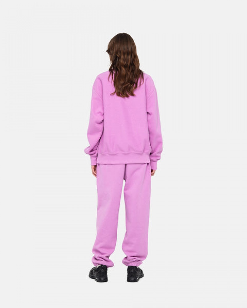 Purple Men's Stussy Stock Logo Sweatpants Bangkok | Thailand YVT-9596