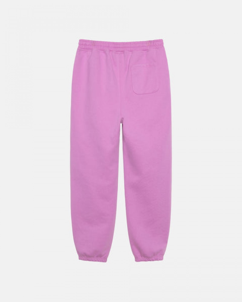 Purple Men's Stussy Stock Logo Sweatpants Bangkok | Thailand YVT-9596