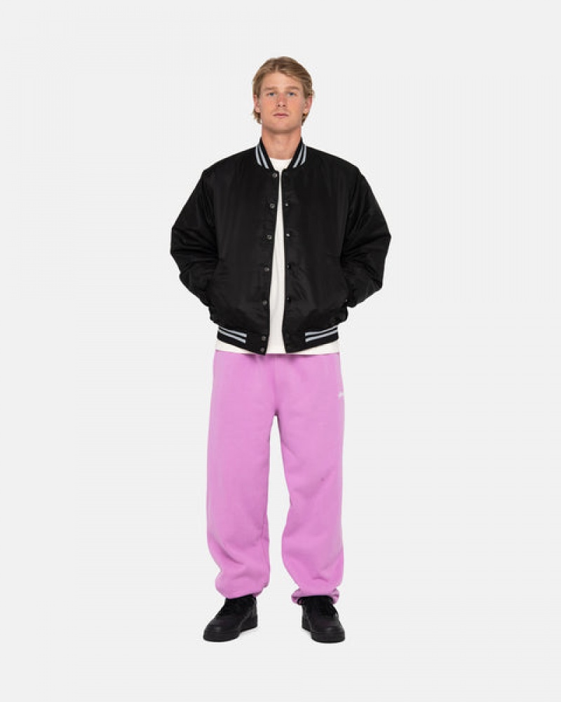 Purple Men's Stussy Stock Logo Sweatpants Bangkok | Thailand YVT-9596