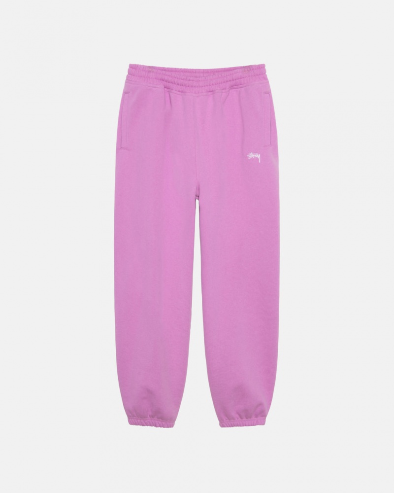 Purple Men\'s Stussy Stock Logo Sweatpants Bangkok | Thailand YVT-9596