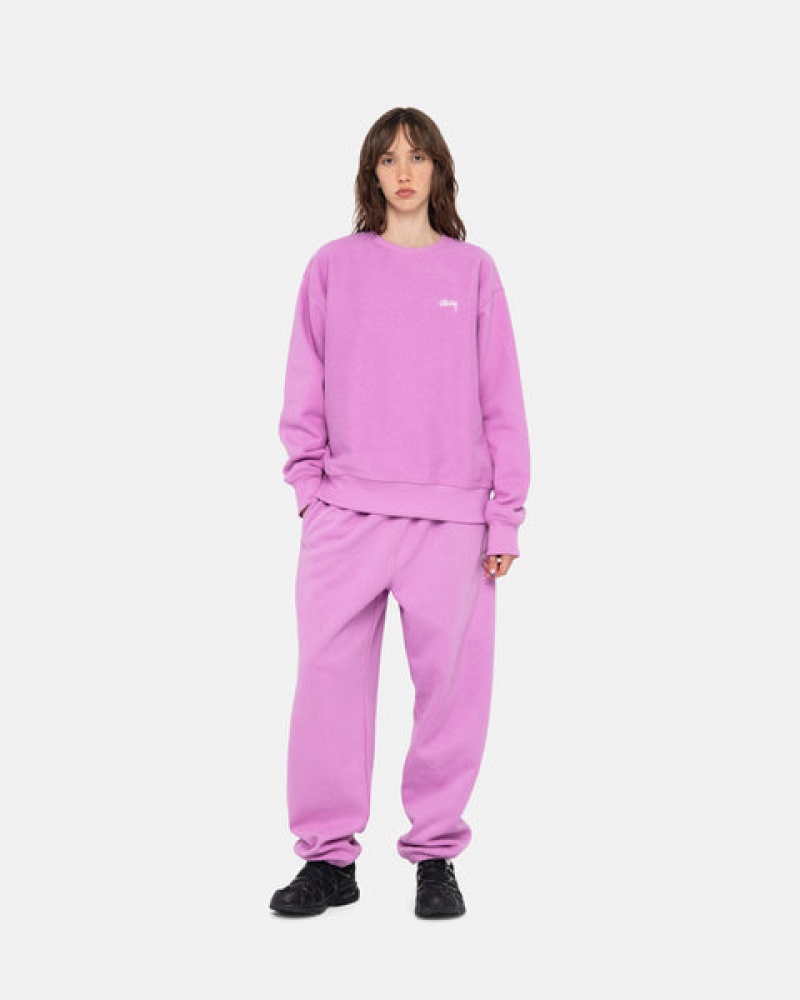 Purple Women's Stussy Stock Logo Sweatpants Bangkok | Thailand IKF-0462