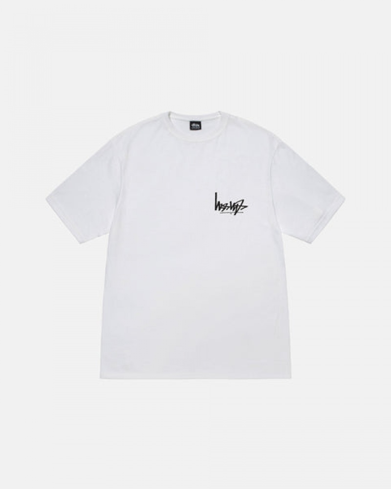 White Men's Stussy Flipped Tees Bangkok | Thailand LRC-7729