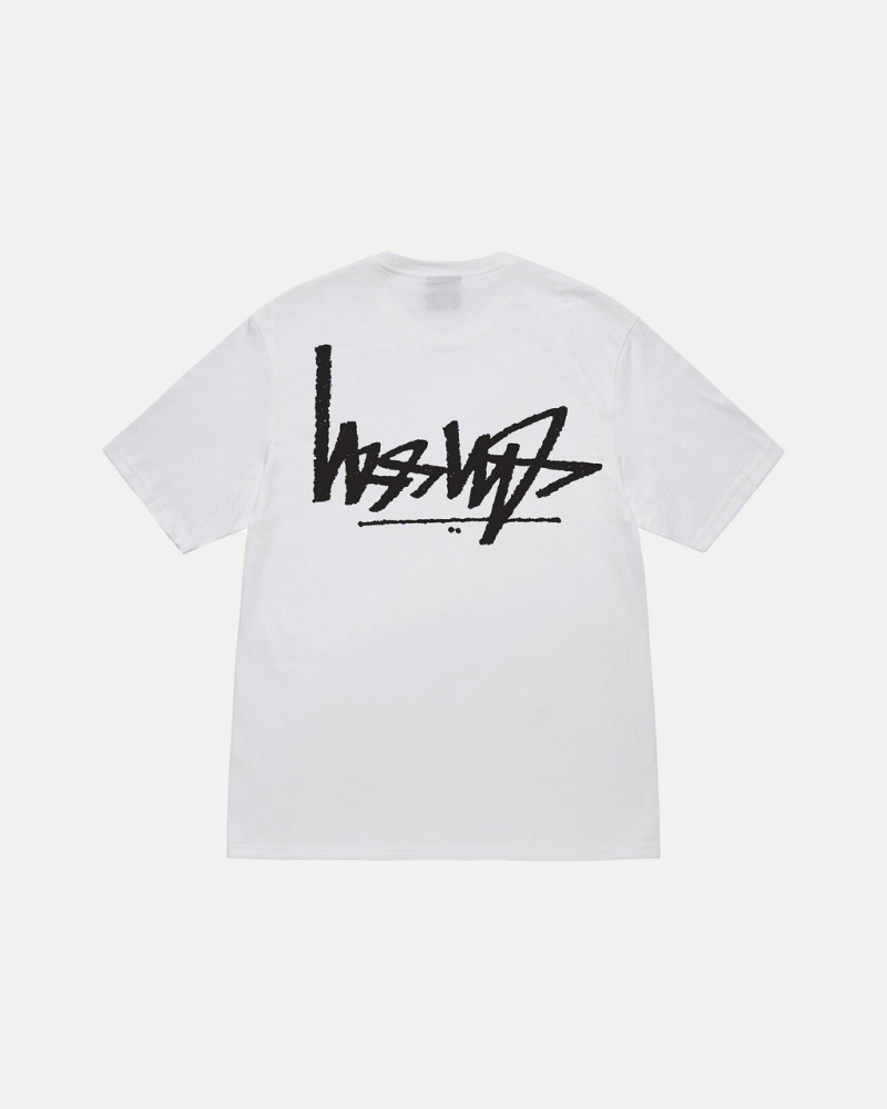 White Men\'s Stussy Flipped Tees Bangkok | Thailand LRC-7729