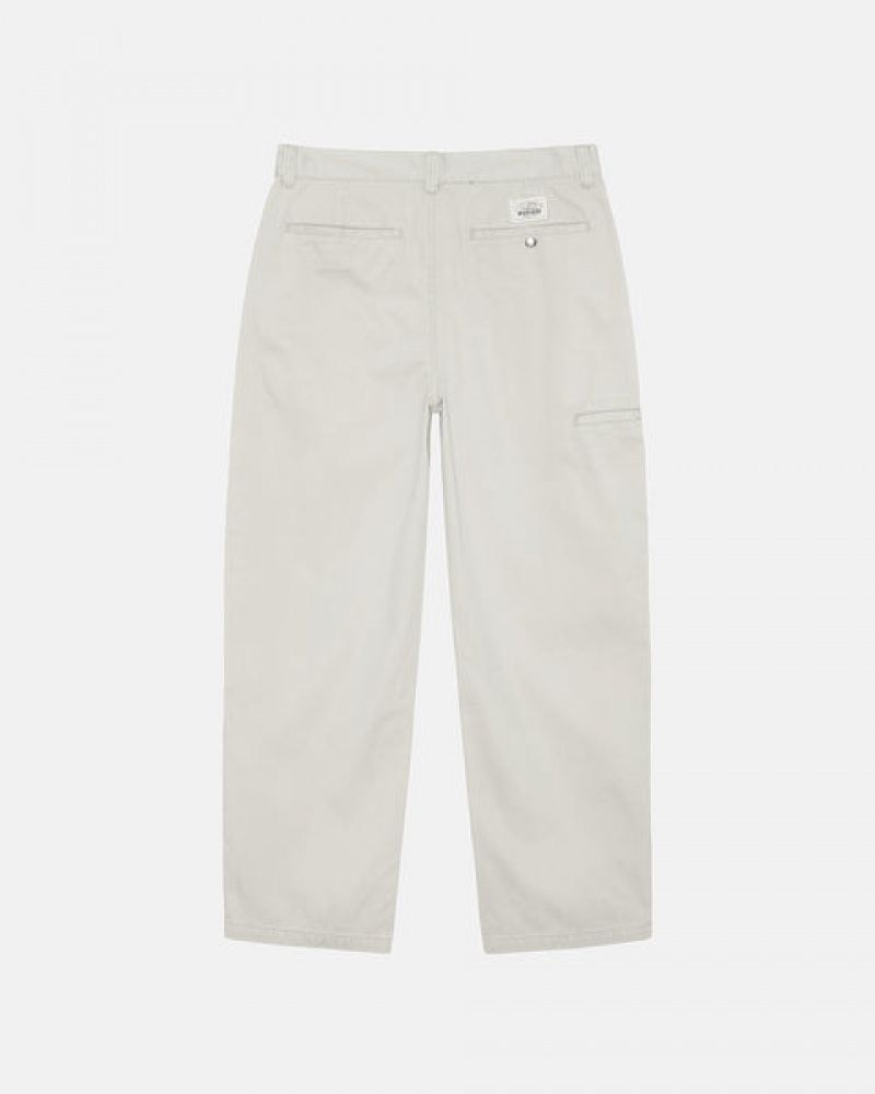 White Men's Stussy Workgear Trouser Twill Pants Bangkok | Thailand JCL-1415