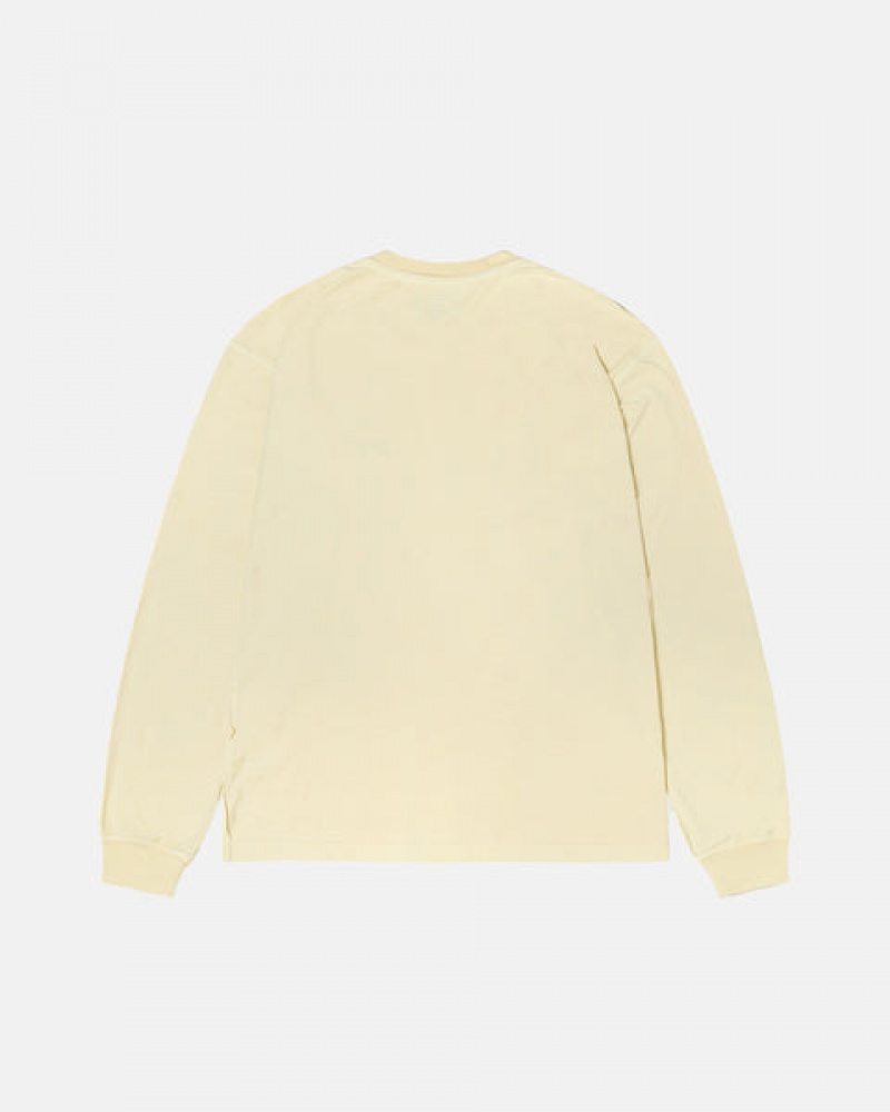 Yellow Men's Stussy Lazy Ls Tees Bangkok | Thailand UCF-6374