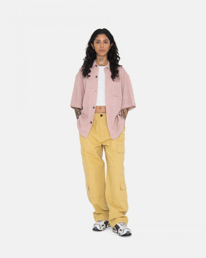 Yellow Women's Stussy Ripstop Surplus Cargo Pants Bangkok | Thailand JNG-1660